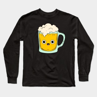 Beer Glass Cute Kawaii Long Sleeve T-Shirt